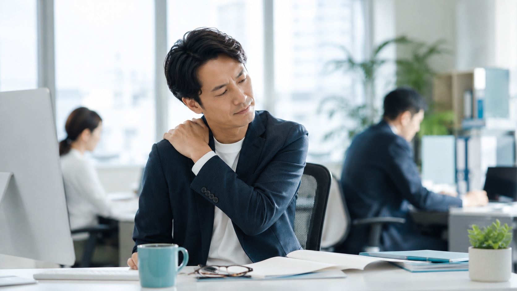 従業員の健康課題に気づくシーン